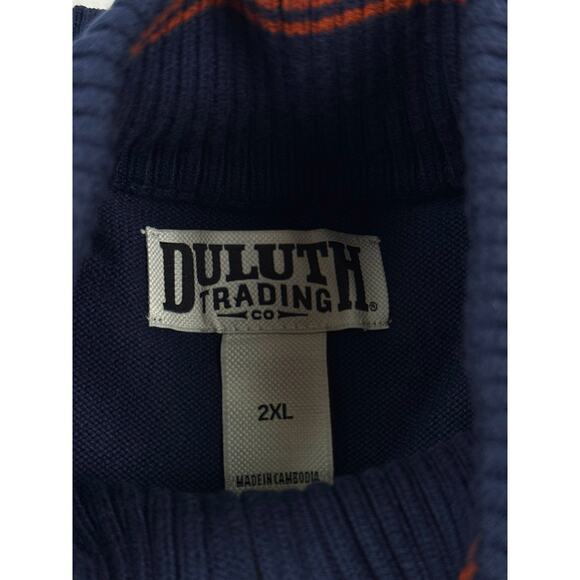 Duluth Trading Co. Strongarm Cotton ¼ Zip Mock Sweater – 2XL Dark Navy Blue NWT - Picture 6 of 6